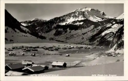 Ak Au im Bregenzerwald Vorarlberg, Gesamtansicht, Winter