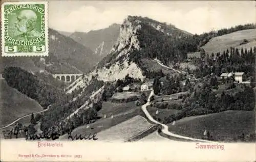 Ak Breitenstein am Semmering Niederösterreich, Teilansicht