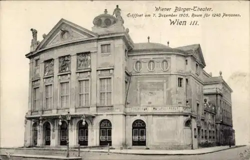 Ak Wien 3 Landstraße, Bürger-Theater