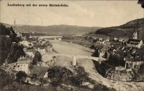 Ak Laufenburg Kanton Aargau, Teilansicht der Stadt mit neuer Rheinbrücke