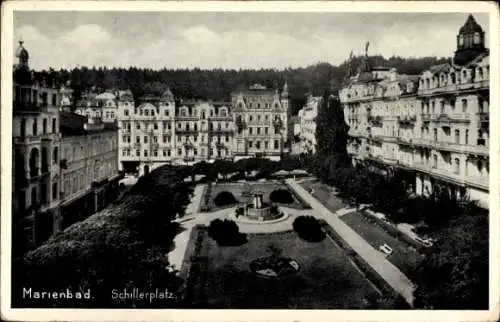 Ak Mariánské Lázně Marienbad Region Karlsbad, Schillerplatz