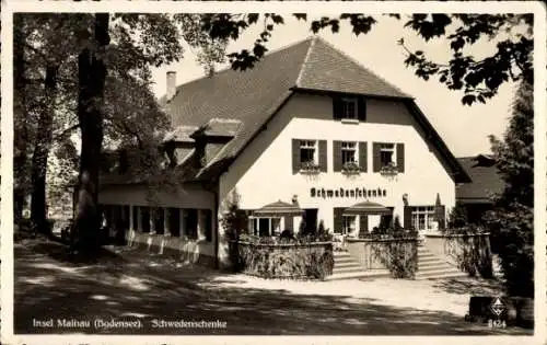 Ak Insel Mainau im Bodensee, Gasthaus Schwedenschenke