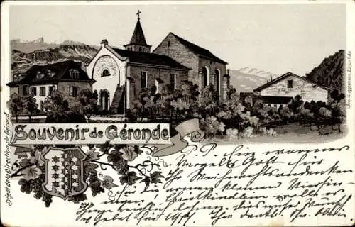 Litho Siders Sierre Kanton Wallis, Kloster Géronde