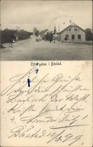 Ak Bastad Schweden, Straßenpartie, Häuser