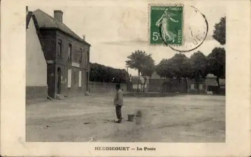 Ak Heudicourt Somme, Post