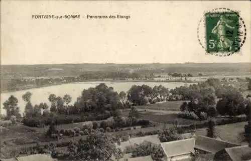 Ak Fontaine sur Somme, Panorama des Etangs
