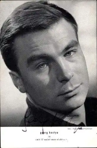 Ak Schauspieler Georg Kestye, Film Mit 17 weint man nicht, Portrait, Autogramm