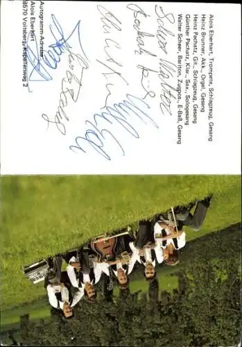 Ak Musikgruppe Die Lobminger Vagabunden, Gruppenfoto, Autogramme