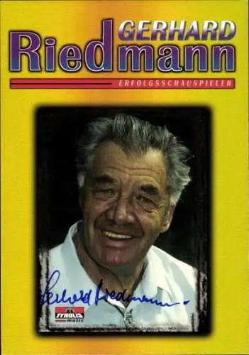 Ak Schauspieler Gerhard Riedmann, Portrait, Autogramm