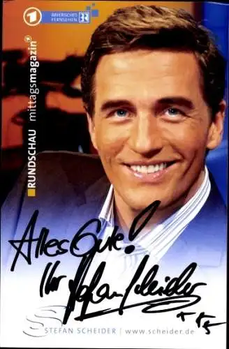 Ak Moderator Stefan Scheider, Portrait, Autogramm