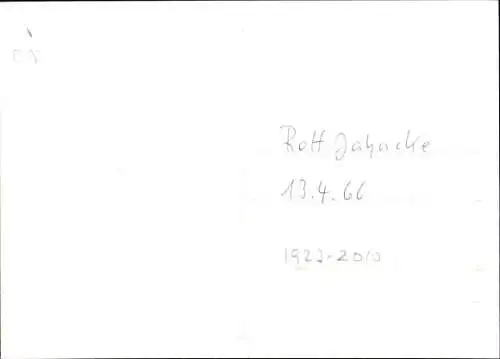 Ak Schauspieler Rolf Jahncke, Portrait, Autogramme