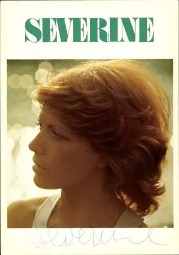 Ak Sängerin Severine, Portrait, Autogramm