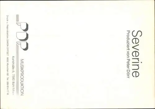 Ak Sängerin Severine, Portrait, Autogramm