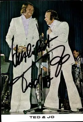 Ak Musikgruppe Ted & Jo, Gruppenfoto, Autogramme