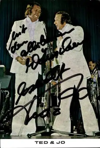 Ak Musikgruppe Ted & Jo, Gruppenfoto, Autogramme