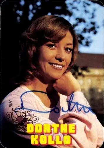 Ak Sängerin Dorthe Kollo, Portrait, Autogramm