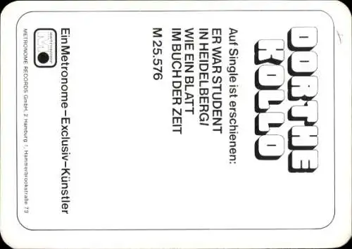 Ak Sängerin Dorthe Kollo, Portrait, Autogramm