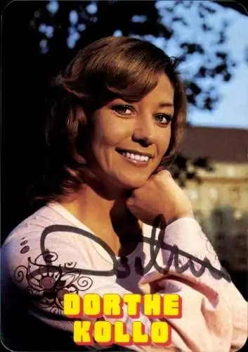 Ak Sängerin Dorthe Kollo, Portrait, Autogramm