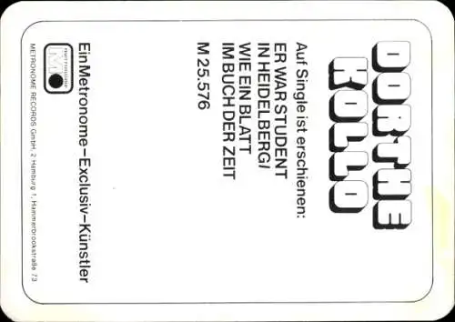 Ak Sängerin Dorthe Kollo, Portrait, Autogramm