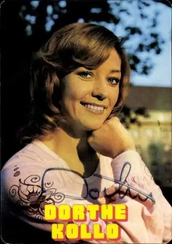 Ak Sängerin Dorthe Kollo, Portrait, Autogramm