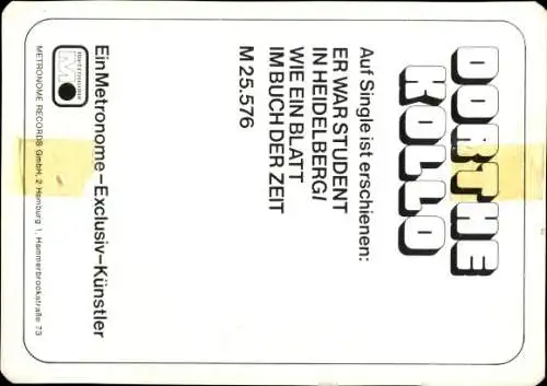 Ak Sängerin Dorthe Kollo, Portrait, Autogramm