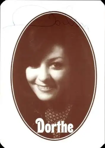 Ak Sängerin Dorthe Kollo, Portrait, Autogramm