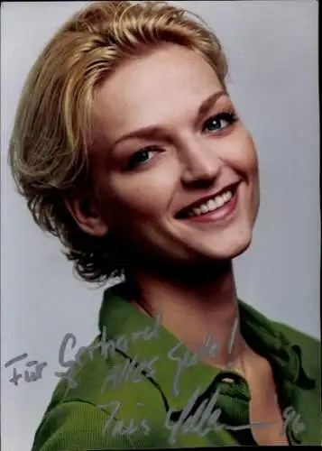 AK Moderatorin Ines Selbmann, Portrait, Autogramm
