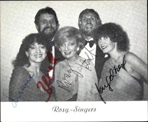 AK Musikgruppe Rosy-Singers, Gruppenfoto, Autogramme