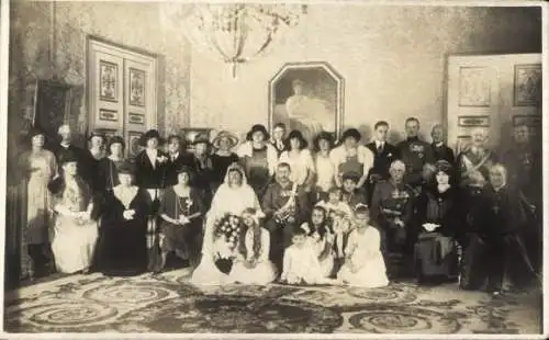 Foto Ak Wilhelm von Urach, Wiltrud Prinzessin von Bayern, Hochzeit 26. November 1924