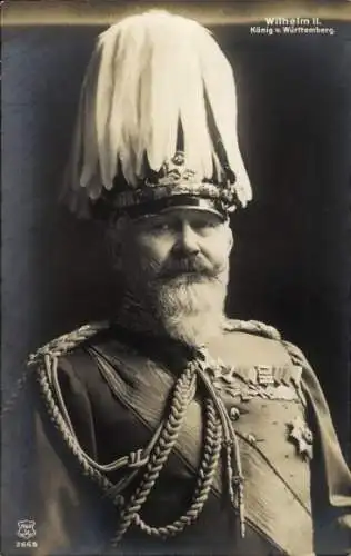 Ak Wilhelm II. König vom Württemberg, Portrait in Uniform