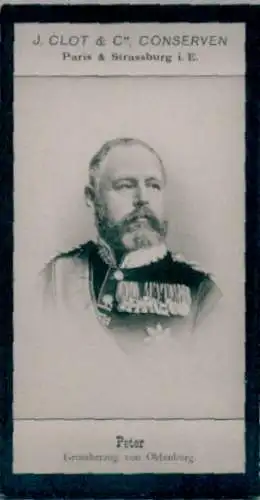 CdV Peter, Großherzog von Oldenburg, Reklame, J. Clot & Co. Konserven