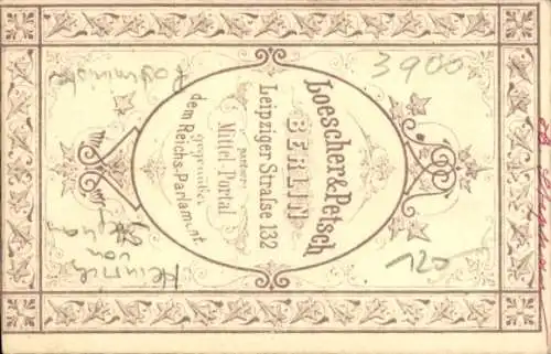 CdV General Postmeister Heinrich von Stephan, Portrait