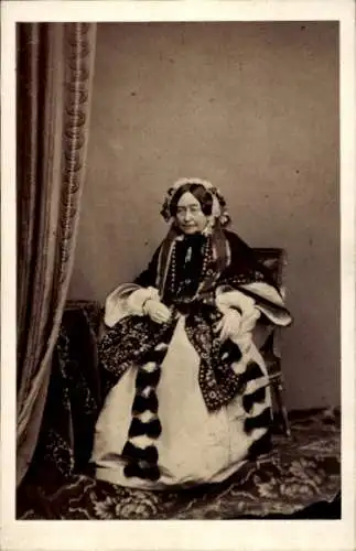 CdV Victoire von Sachsen-Coburg-Saalfeld, Mutter von Königin Victoria, Portrait 1858