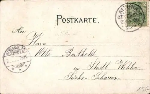 Litho Hamburg Altona, Neue Renville, Rathaus, Behnbrunnen, Blankenese