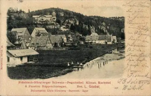 Ak Rupprechtstegen Hartenstein an der Pegnitz Mittelfranken, Kurhotel, Ortsansicht