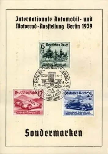 Maximum Ak Internationale Automobil- und Motorrad-Ausstellung Berlin 1939