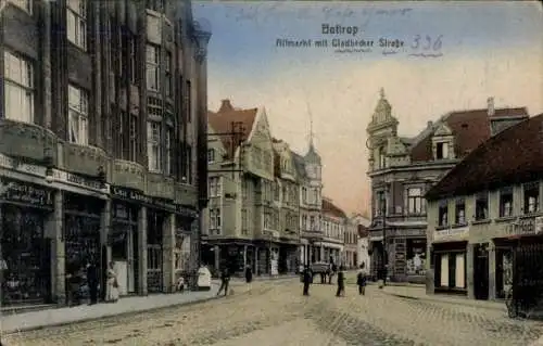 Ak Bottrop im Ruhrgebiet, Altmarkt mit Gladbecker Straße, Cafe Leonard Mennekes, Geschäfte