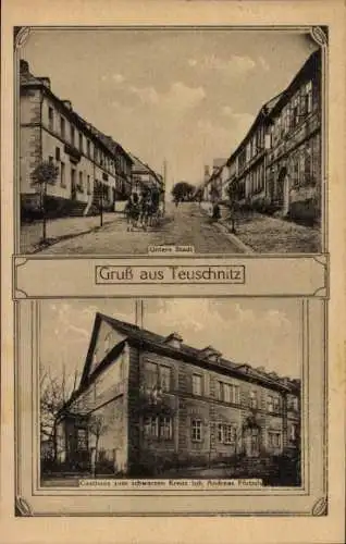 Ak Teuschnitz im Frankenwald, Gasthaus zum schwarzen Kreuz