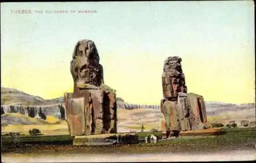 Ak Theben Ägypten, Kolosse von Memnon