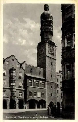 Ak Innsbruck in Tirol, Stadtturm, Altes Rathaus