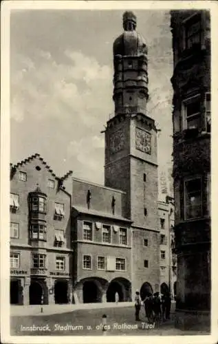 Ak Innsbruck in Tirol, Stadtturm, Altes Rathaus