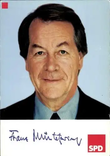 Ak Politiker Franz Müntefering, Generalsekretär der SPD, Portrait, Autogramm