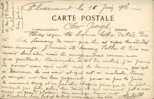 Ak Flixecourt Somme, Schloss