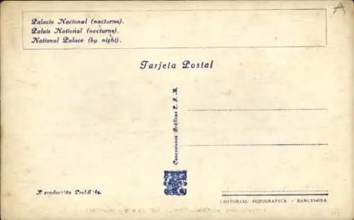 AK Internationale Ausstellung von Barcelona 1929, Nationalpalast
