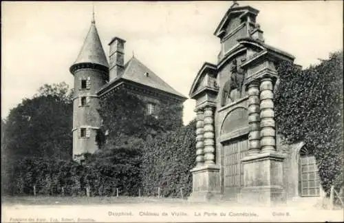 Ak Vizille Isère, Schloss, Porte du Connetable