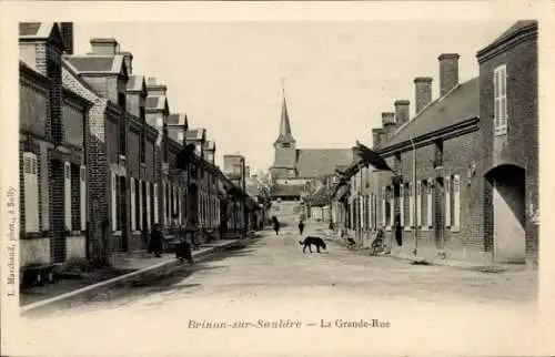 Ak Brinon-sur-Sauldre Cher, La Grande Rue