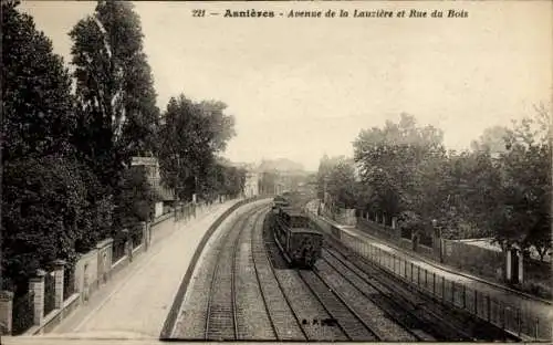 Ak Asnières-sur-Seine Hauts-de-Seine, Avenue de la Lauzière und Rue du Bois