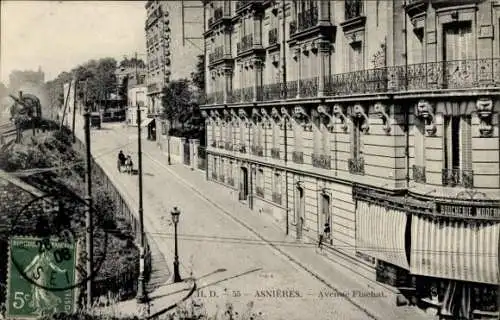 Ak Asnières sur Seine Hauts de Seine, Avenue Flachat