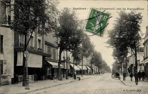 Ak Asnières sur Seine Hauts de Seine, Avenue du Argenteuil