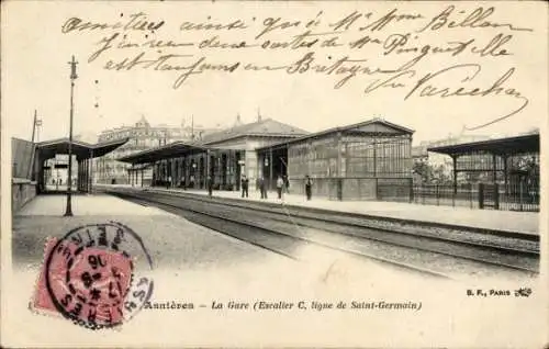 Ak Asnières-sur-Seine Hauts-de-Seine, La Gare